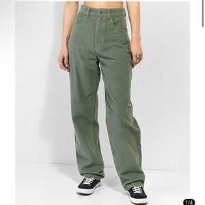 Empyre Tori green corduroy pants – Y2K skater style (28x29)